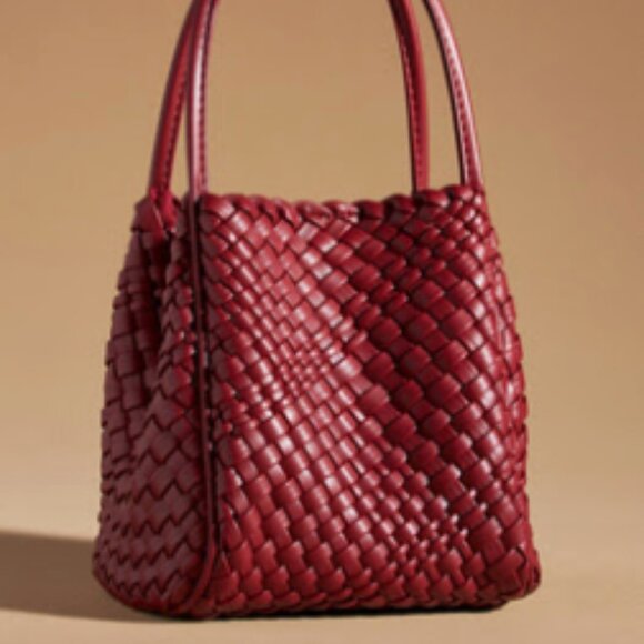 Anthropologie The Woven Mini Hollace Tote in Mauve - Picture 3 of 3